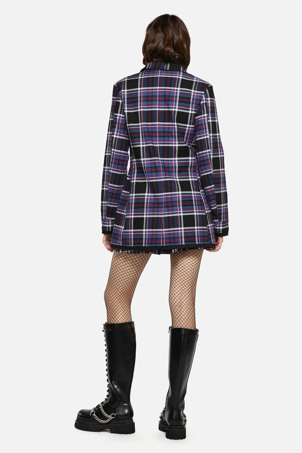 Dangerfield - Edgy Tartan Jacket - blue-red
