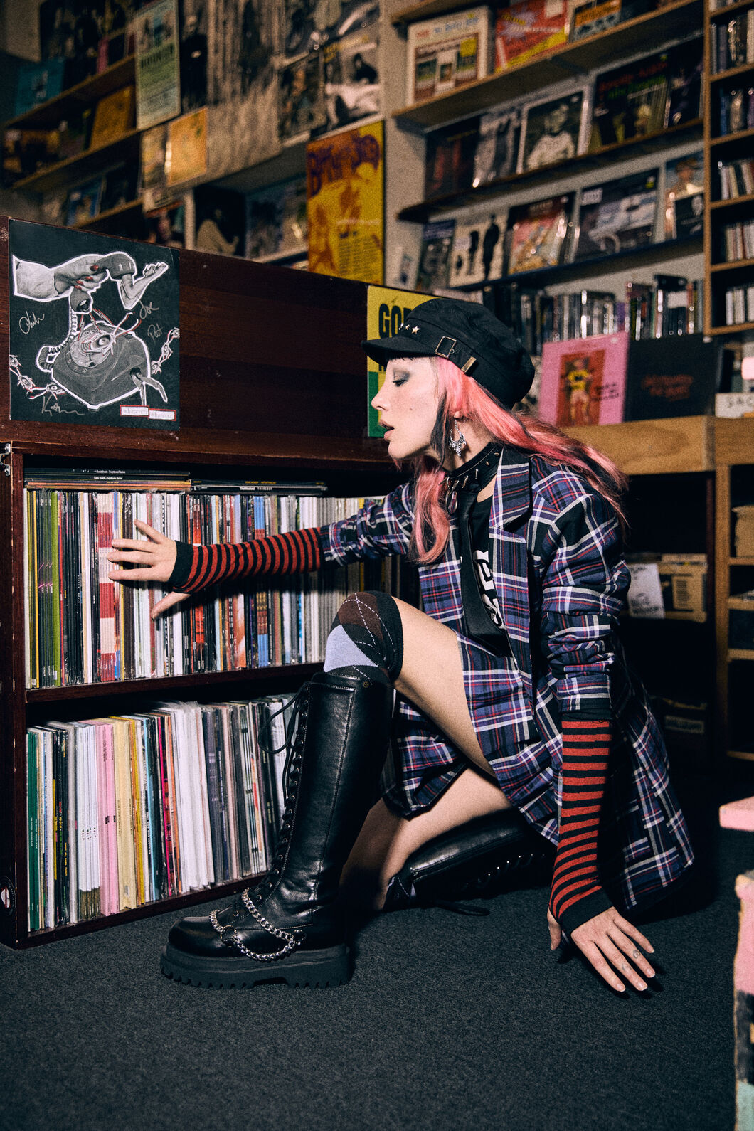 Dangerfield - Edgy Tartan Jacket - blue-red