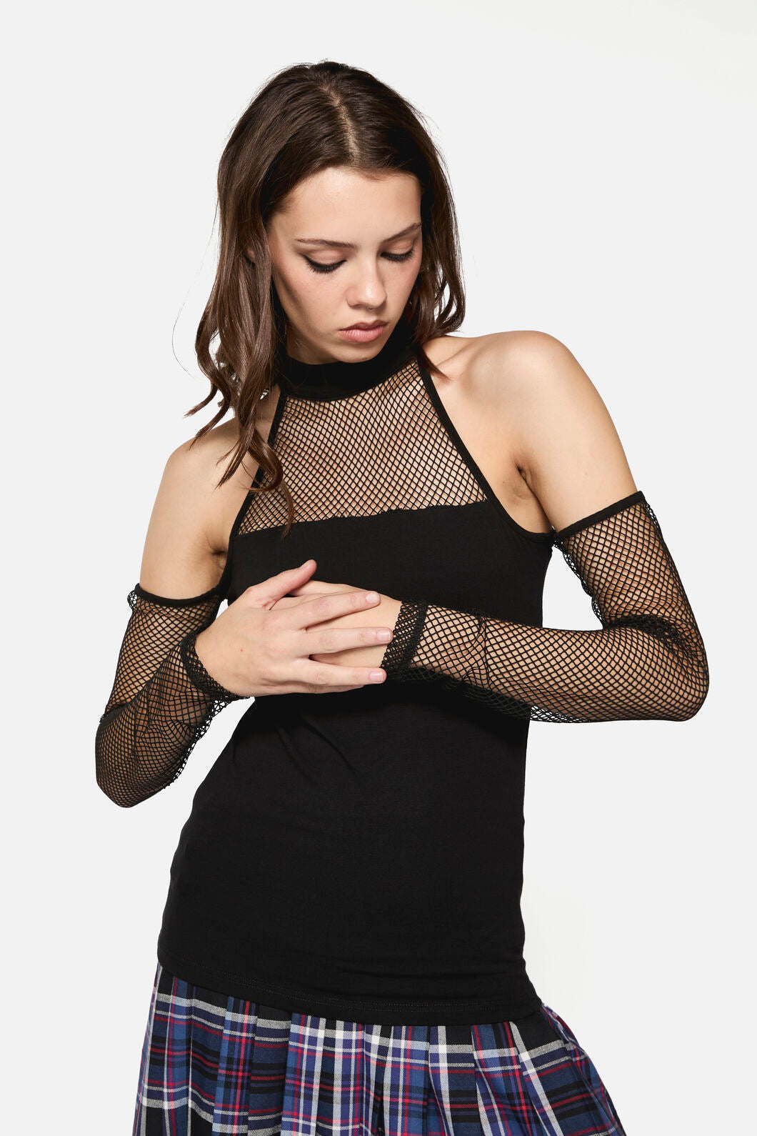 Dangerfield - Scribbles Mesh Top - black