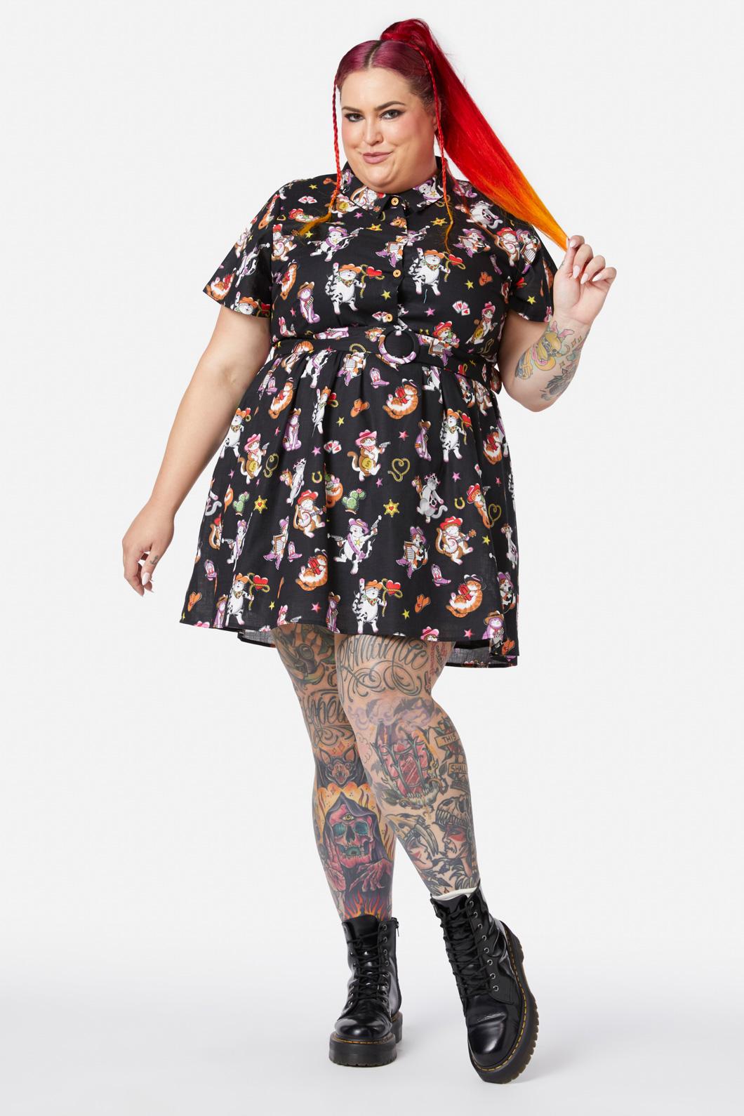 Dangerfield - Curve Meowdy Dress - black