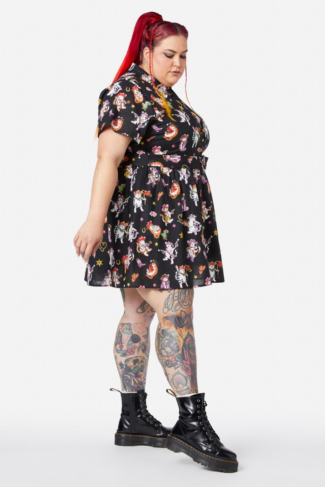 Dangerfield - Curve Meowdy Dress - black