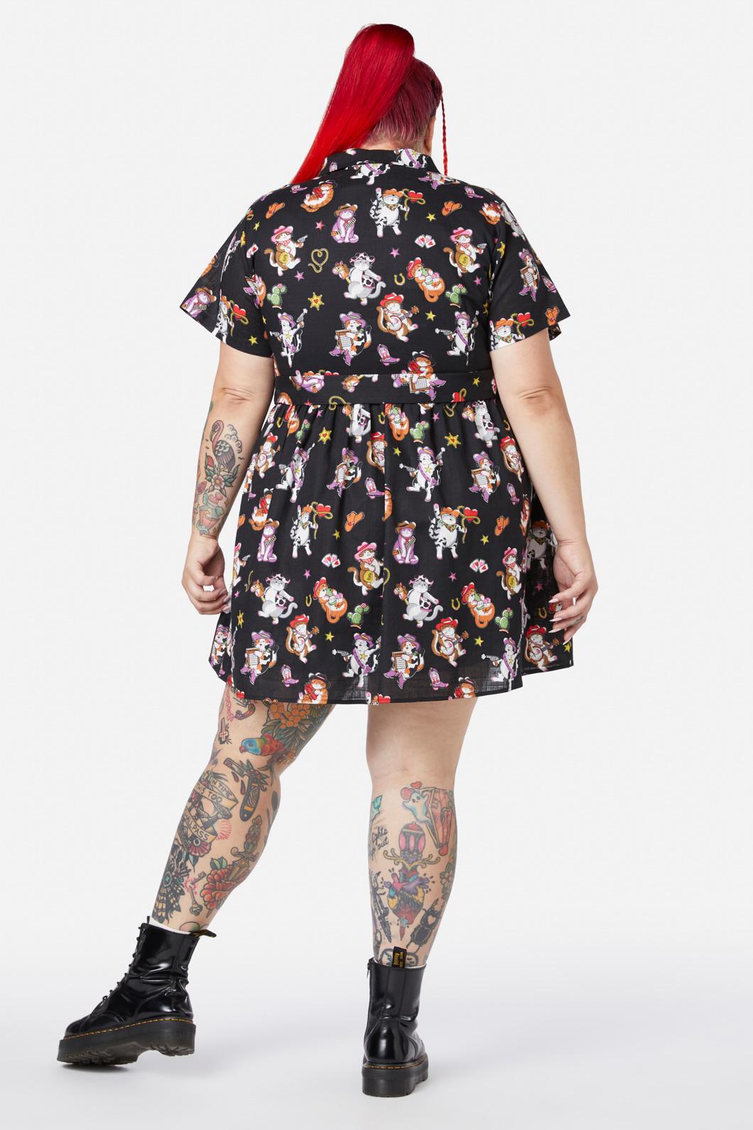 Dangerfield - Curve Meowdy Dress - black