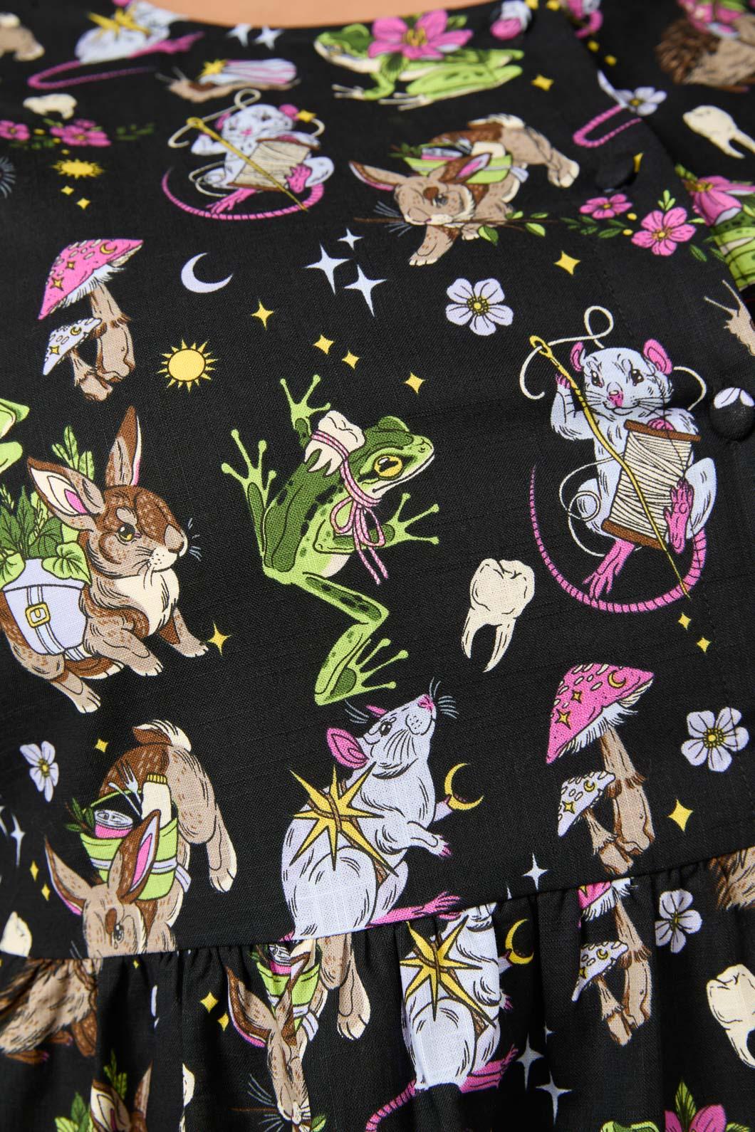 Dangerfield - CurveCollectorsGuildPrintDress - black