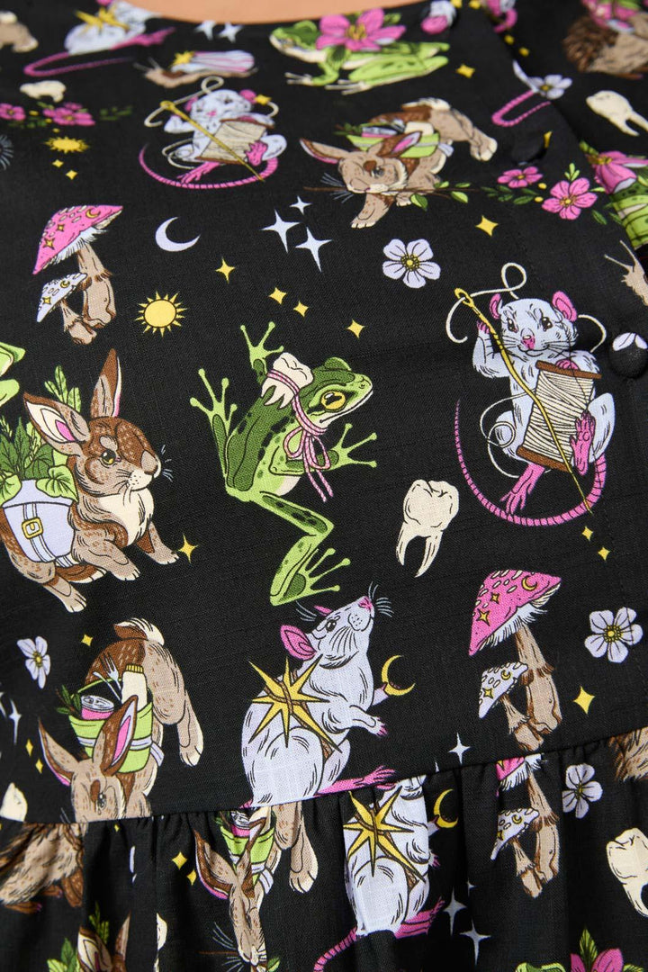 Dangerfield - CurveCollectorsGuildPrintDress - black