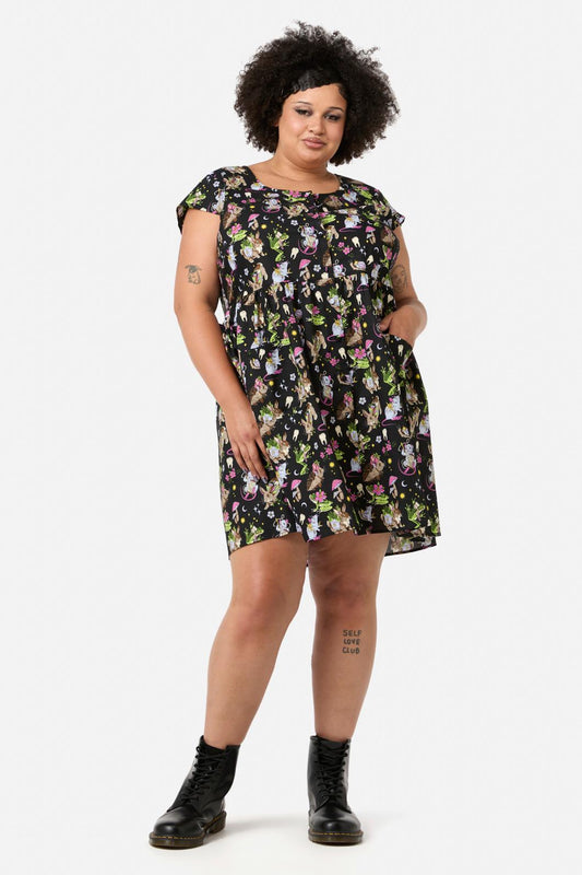 Dangerfield - CurveCollectorsGuildPrintDress - black
