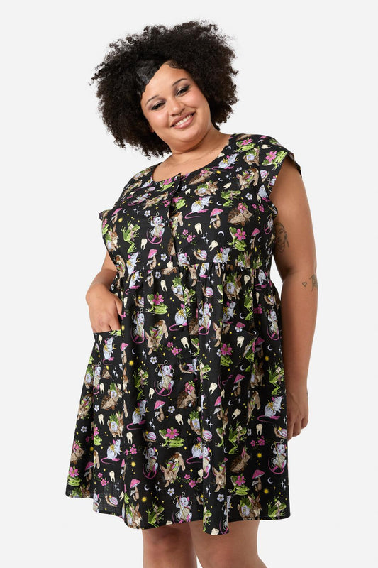 Dangerfield - CurveCollectorsGuildPrintDress - black