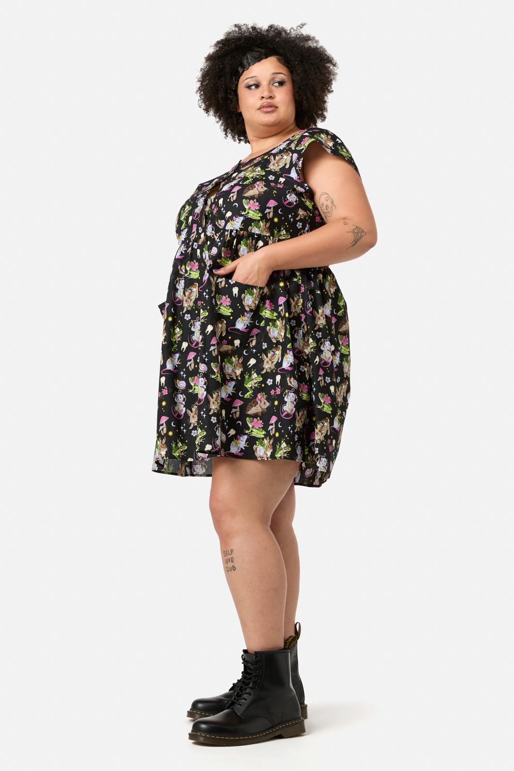 Dangerfield - CurveCollectorsGuildPrintDress - black