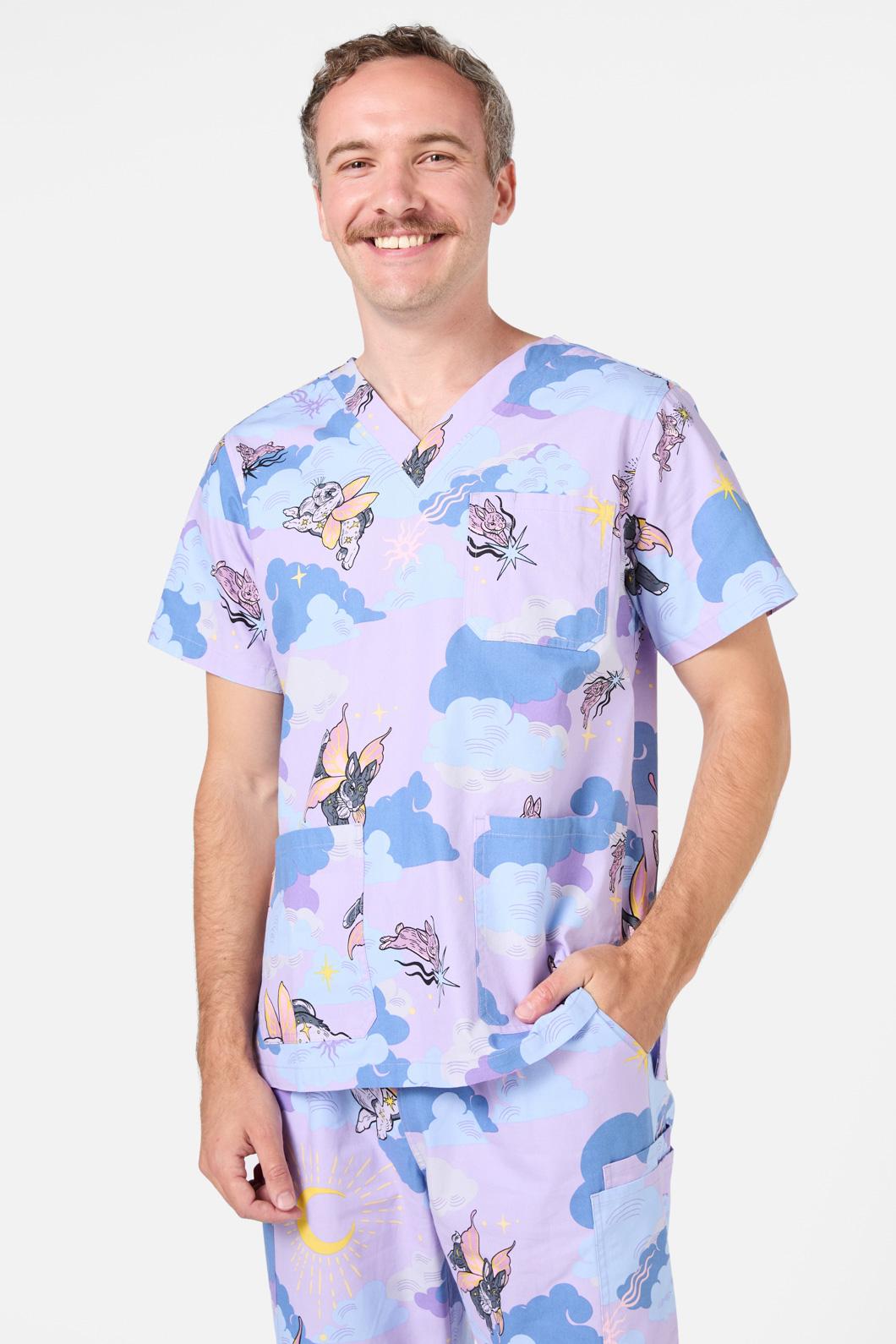 Dangerfield - Goodnight Bunny Scrub Set - blue