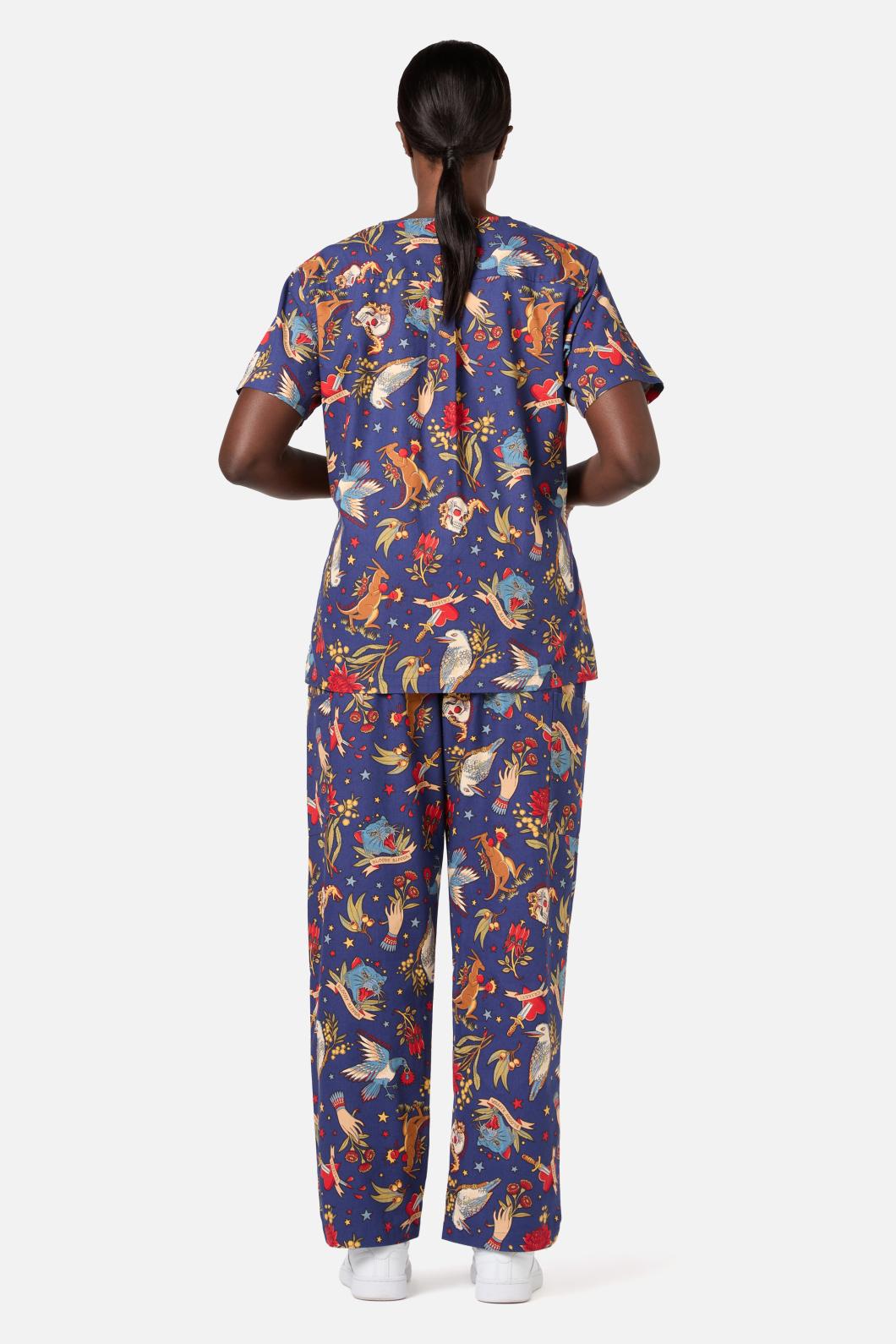 Love Scrubs - Land Down Under Scrub Set - navy