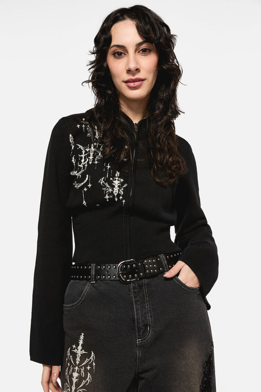 Dangerfield - Round Stud Belt - black