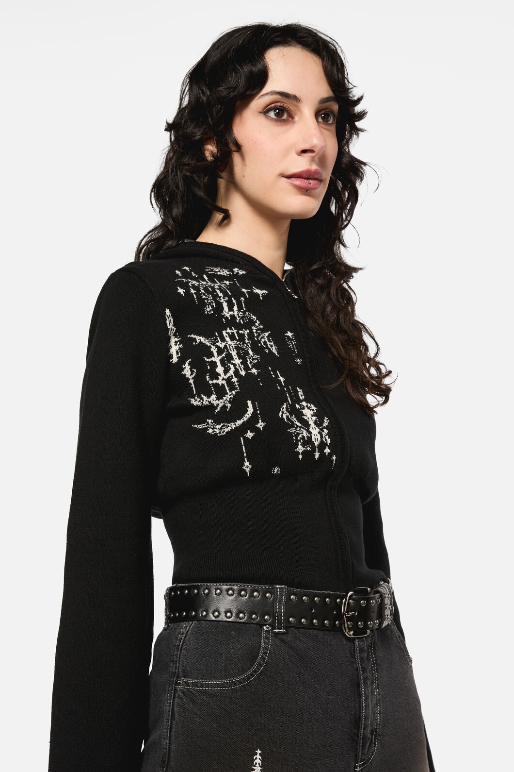 Dangerfield - Round Stud Belt - black