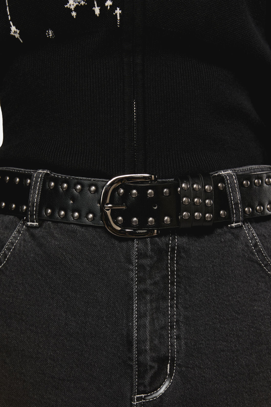 Dangerfield - Round Stud Belt - black