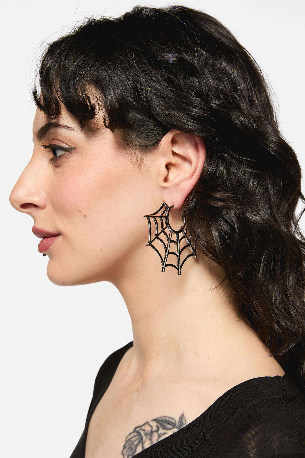 Dangerfield - Spider Web Earrings - silver