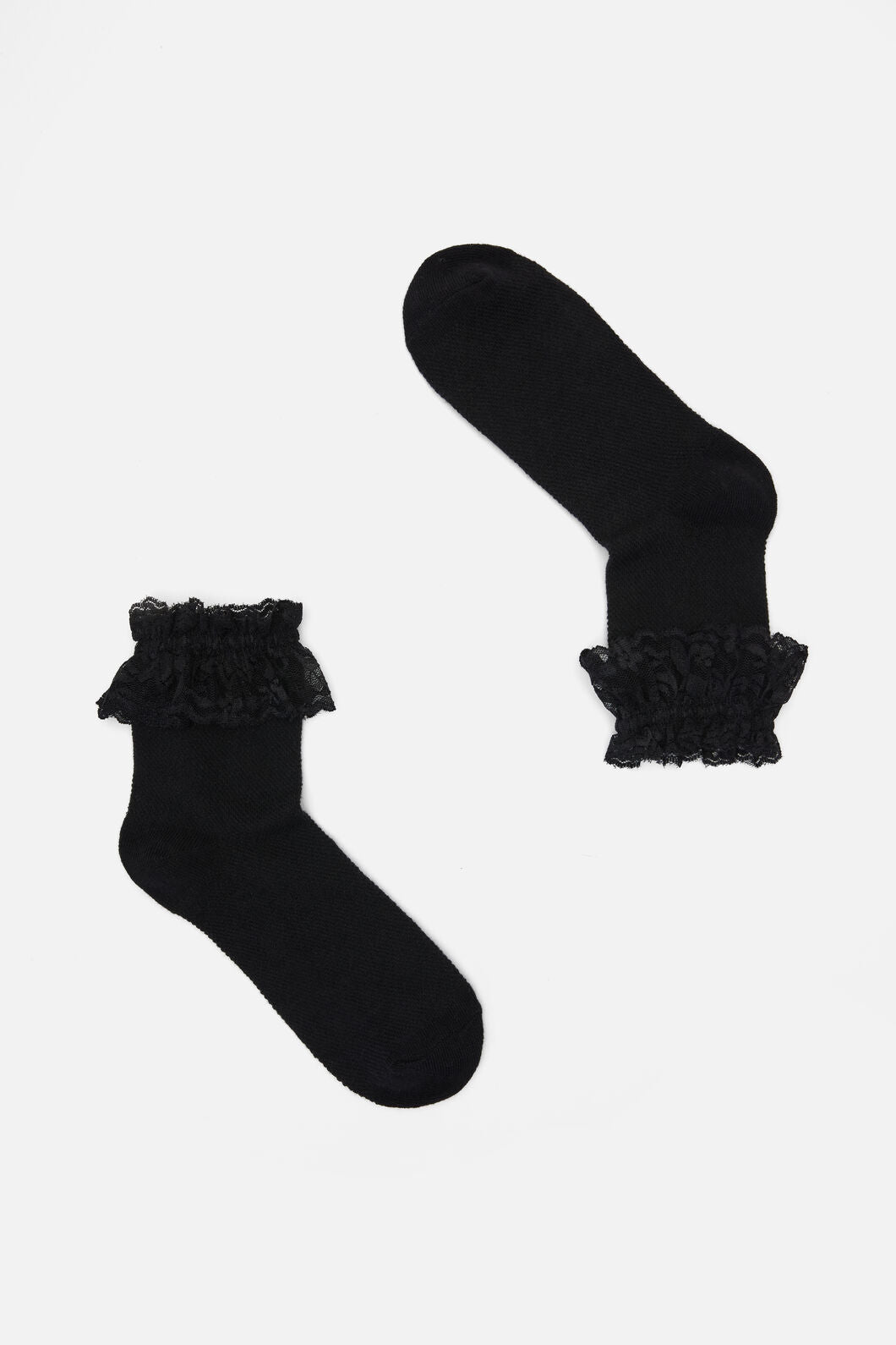 Dangerfield - Black Lace Top Sock - black