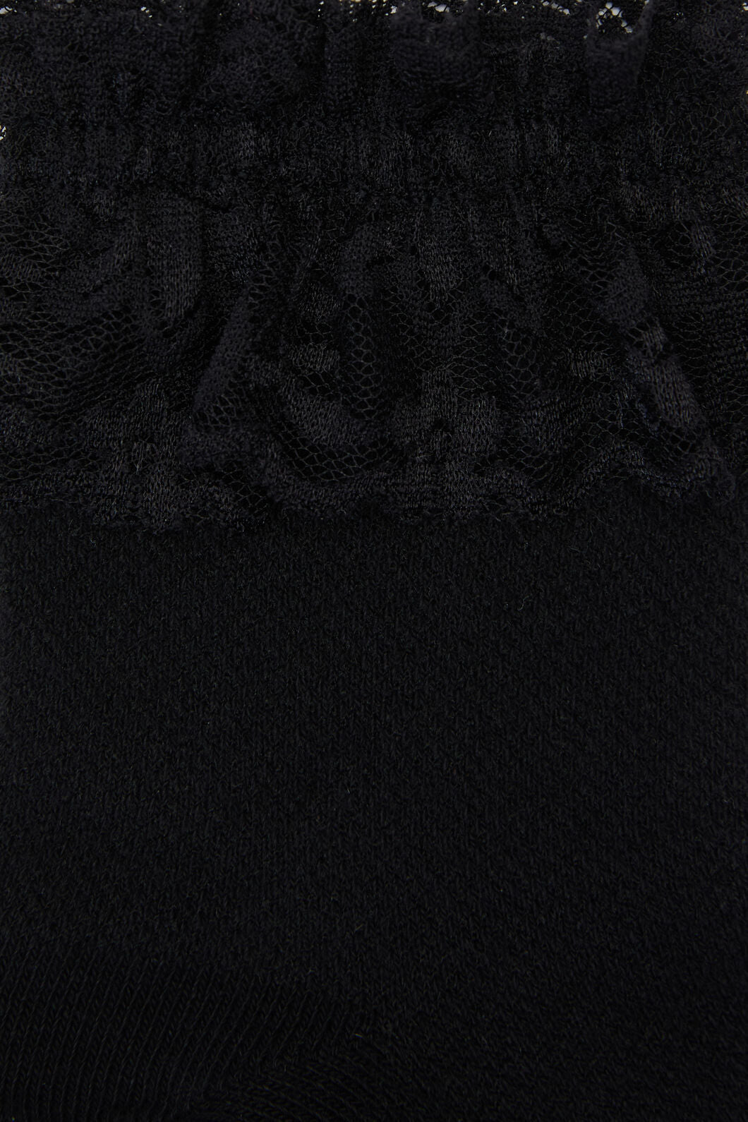 Dangerfield - Black Lace Top Sock - black