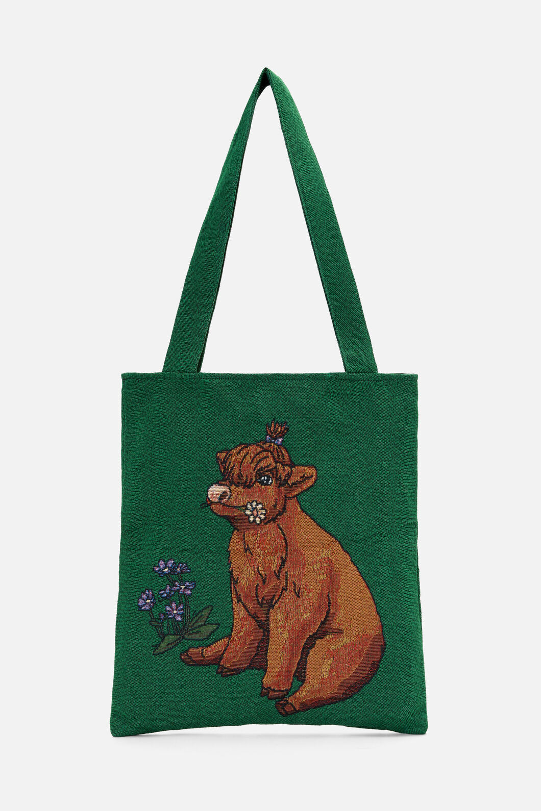 Dangerfield - Highland Cow Tote - green