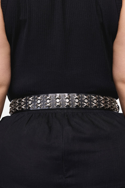 Dangerfield - Stud & Rivet Belt - black