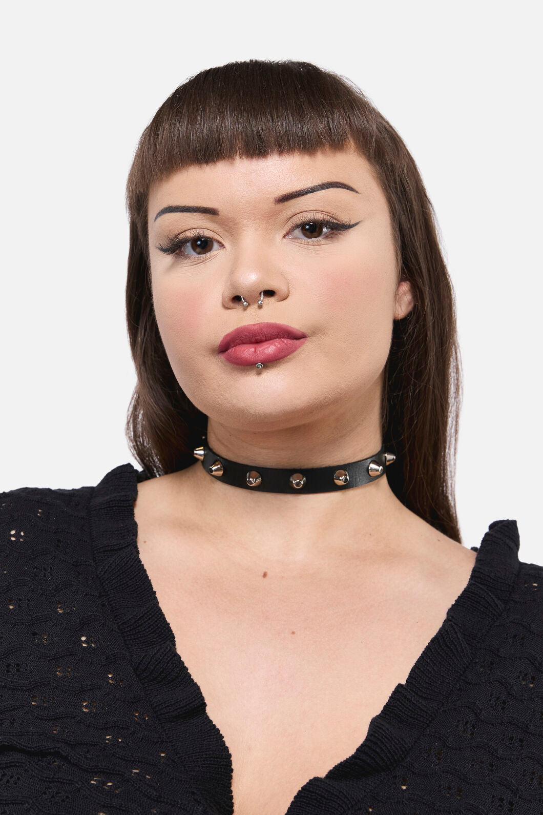 Dangerfield - Flat Spike Choker - black