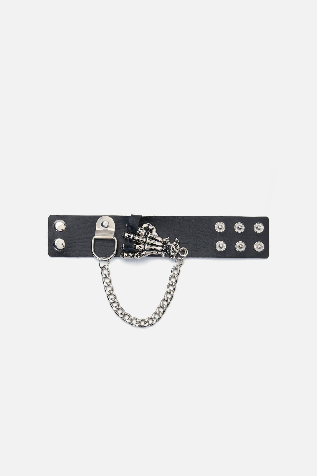 Dangerfield - Skeleton Hand Chain Cuff - black
