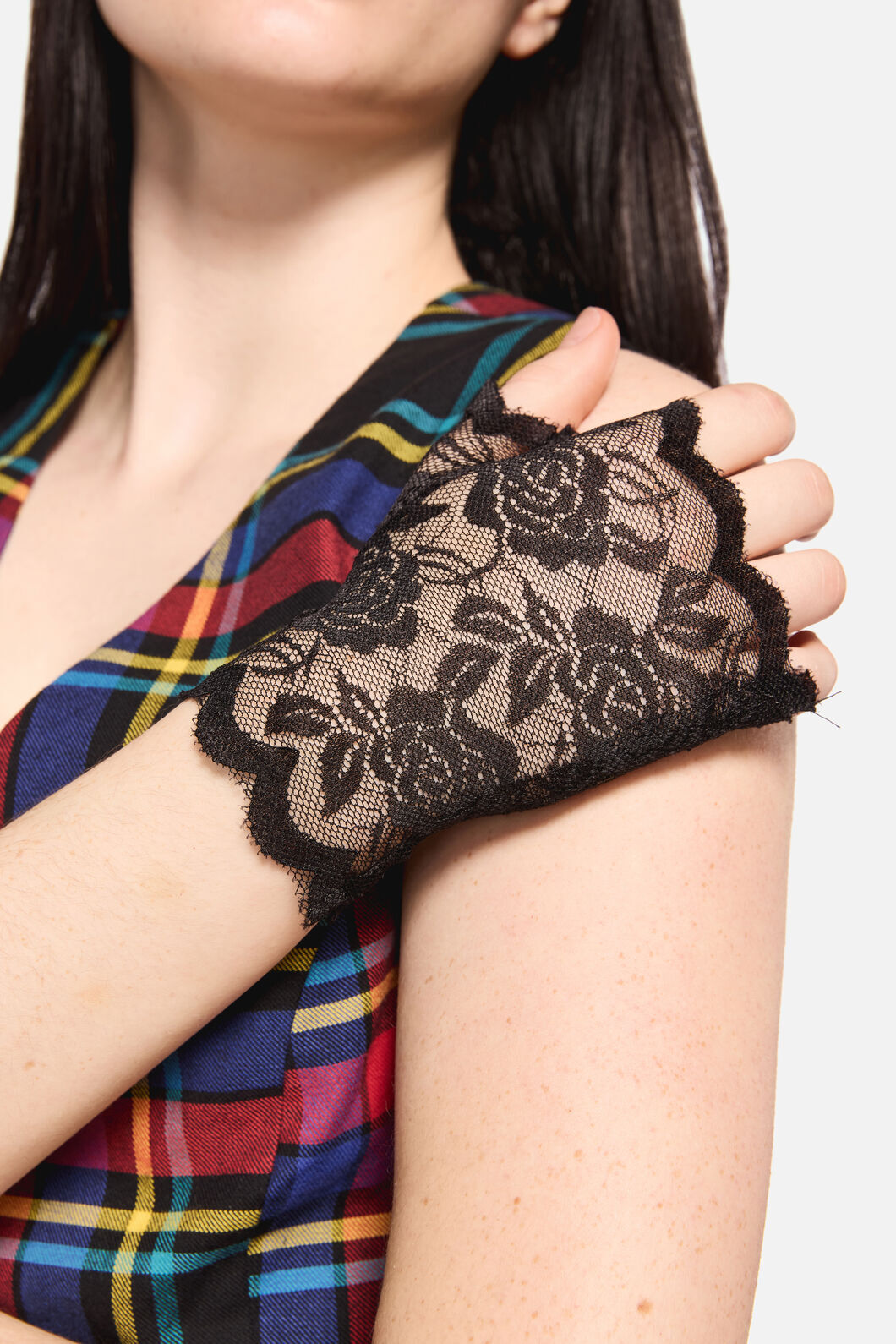 Dangerfield - Rose Lace Gloves - black