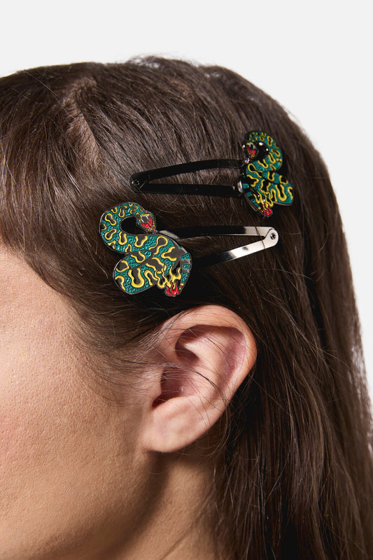 Princess Highway - Lawless Snake Hair Clips - black