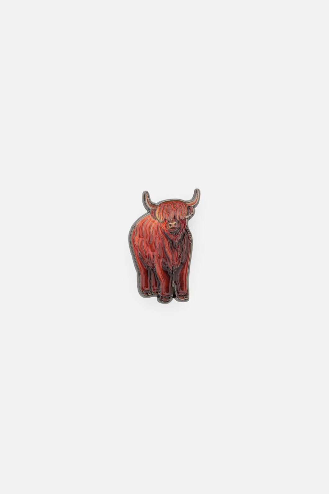 Dangerfield - Shaggy Highland Cow Pin - chocolate