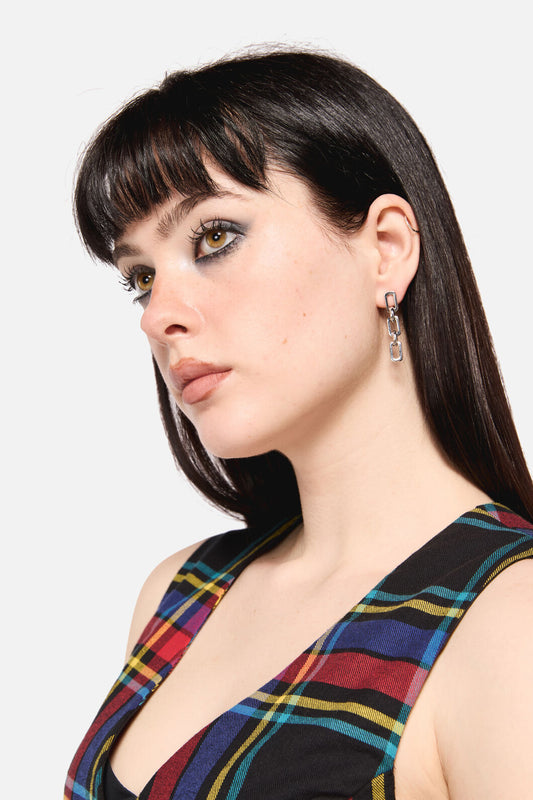 Dangerfield - Chain Drop Earrings - silver