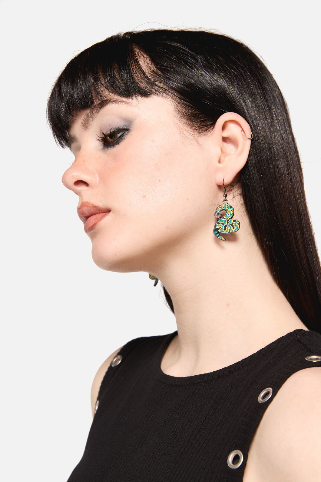 Dangerfield - Lawless Snake Earrings - green