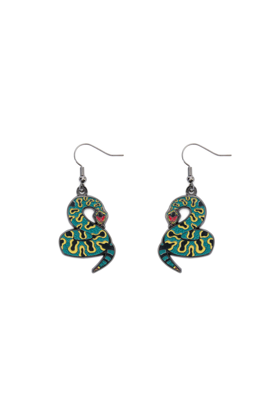 Dangerfield - Lawless Snake Earrings - green