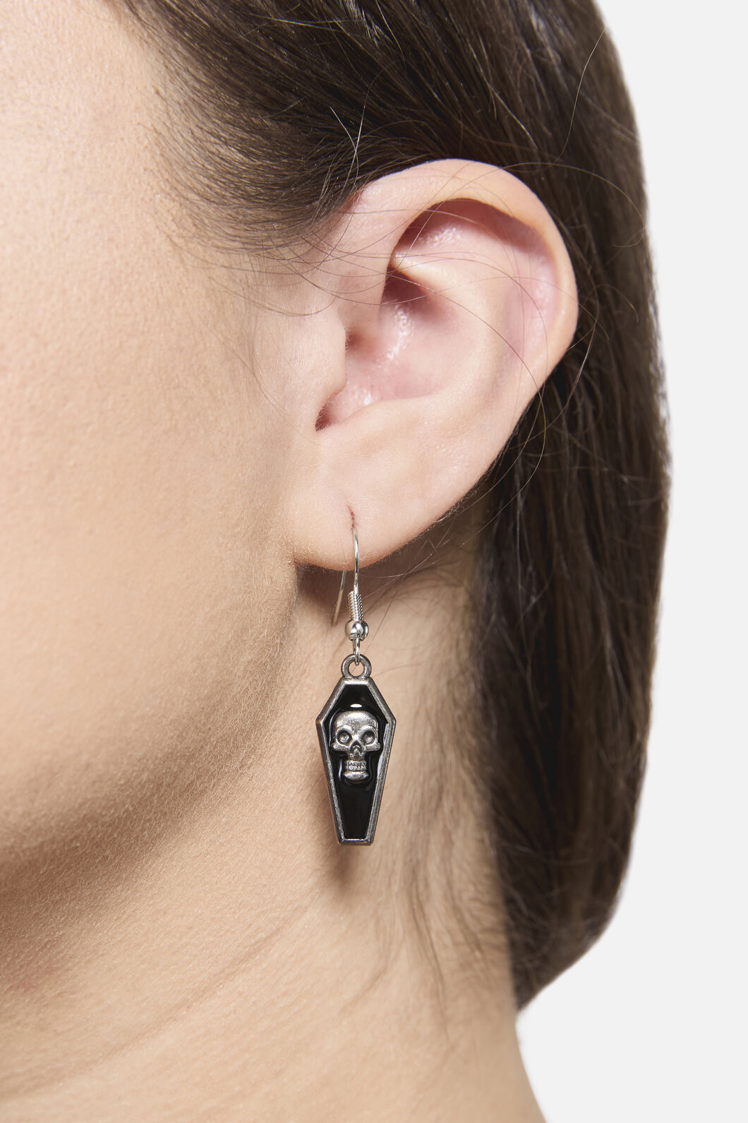 Dangerfield - Skull Coffin Earrings - silver
