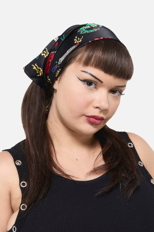 Dangerfield - Lawless Satin Scarf - black