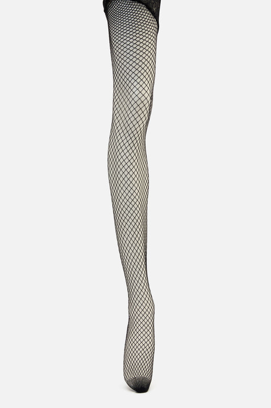 Dangerfield - Waist Garter Fishnet Tights - black