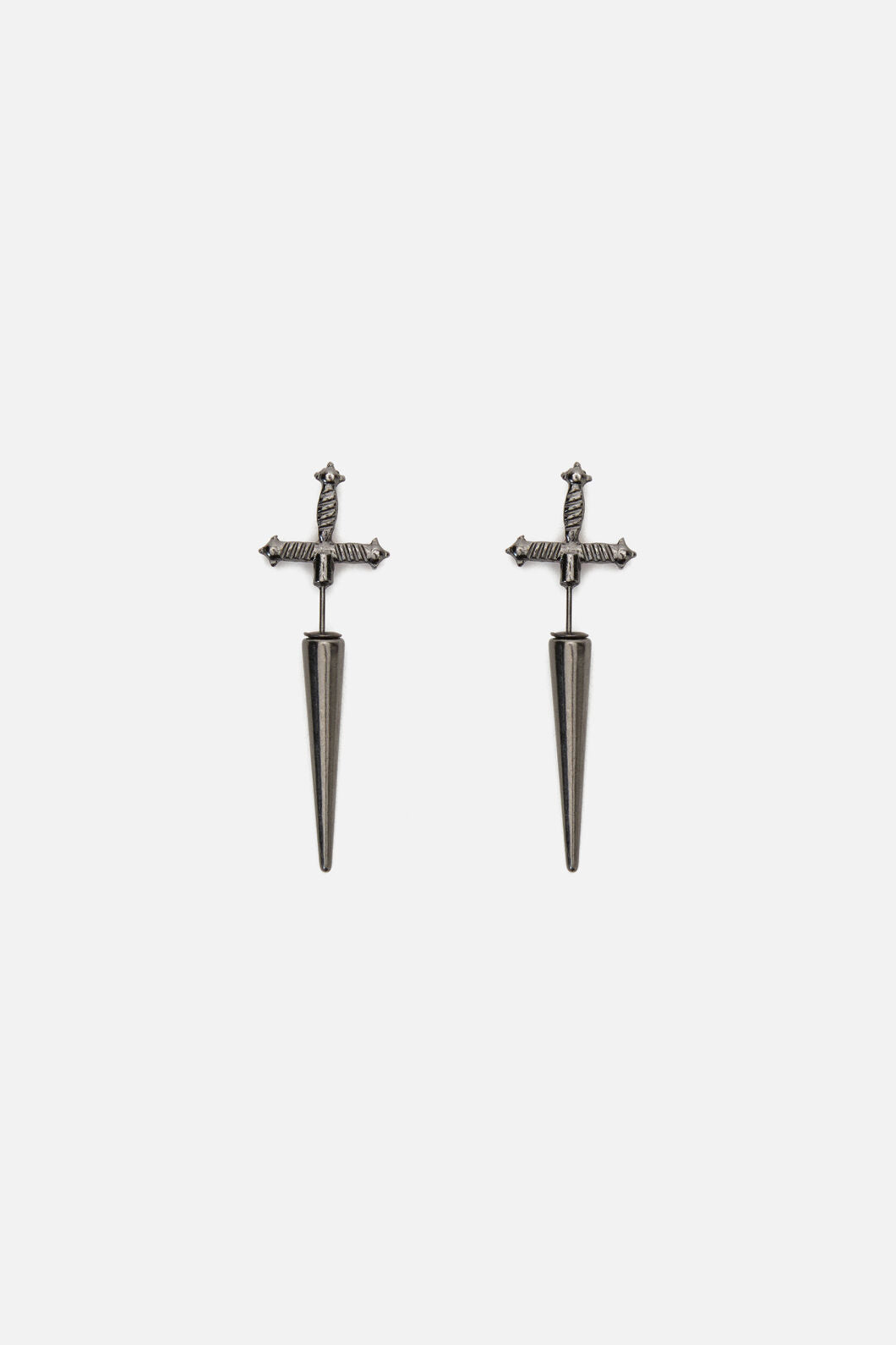 Dangerfield - Through The Ear Sword Earrings - silver