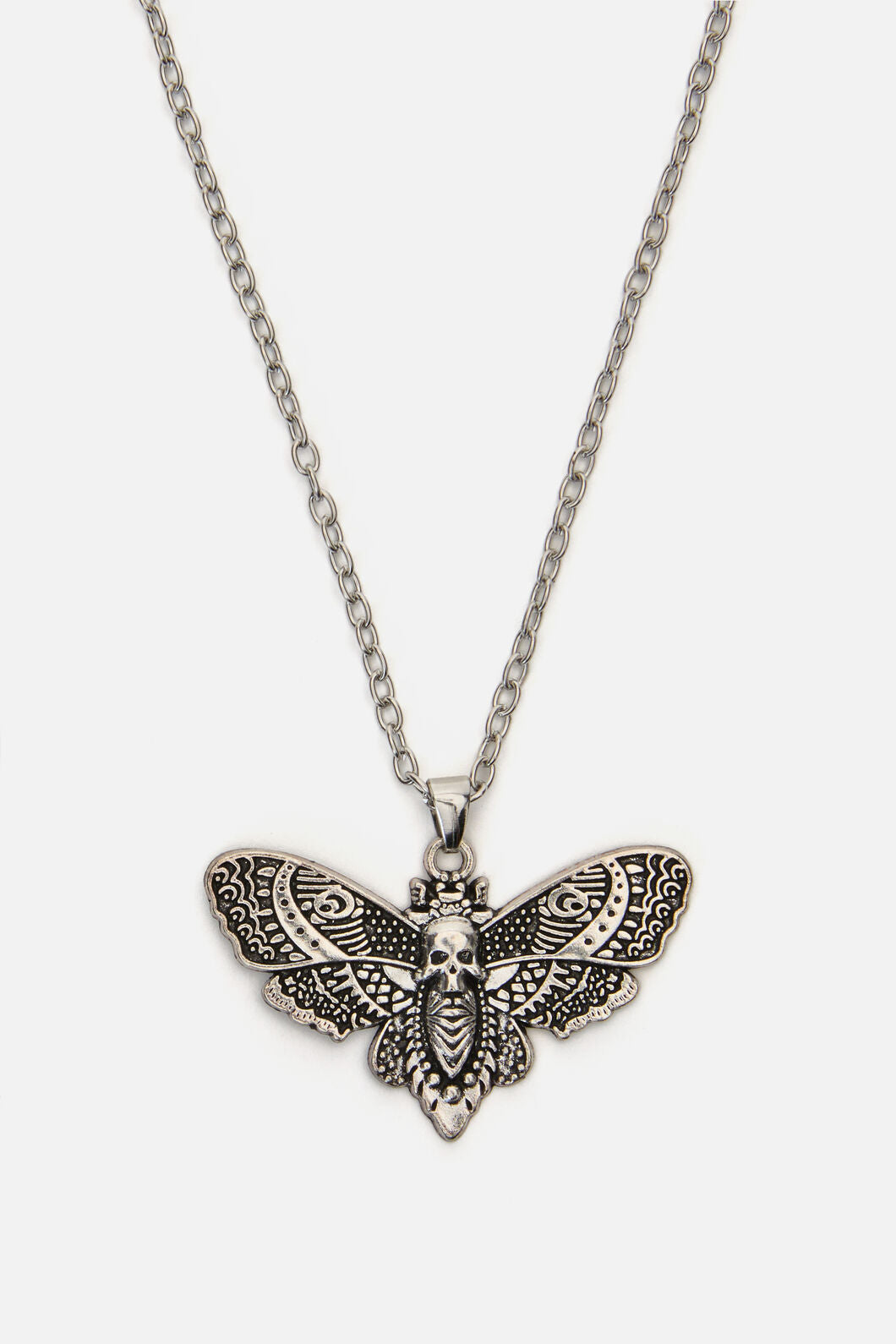 Dangerfield - All Hallows Eve Moth Necklace - silver