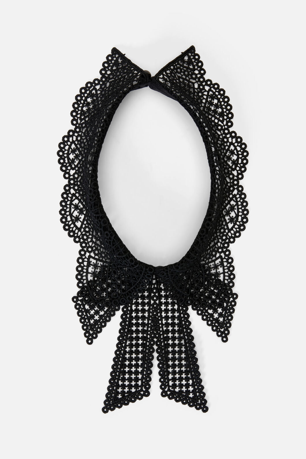 Dangerfield - Black Lace Bow Collar - black