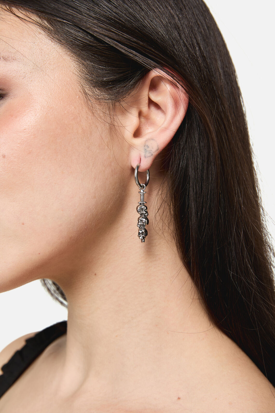 Dangerfield - Skulls Sword Earrings - silver