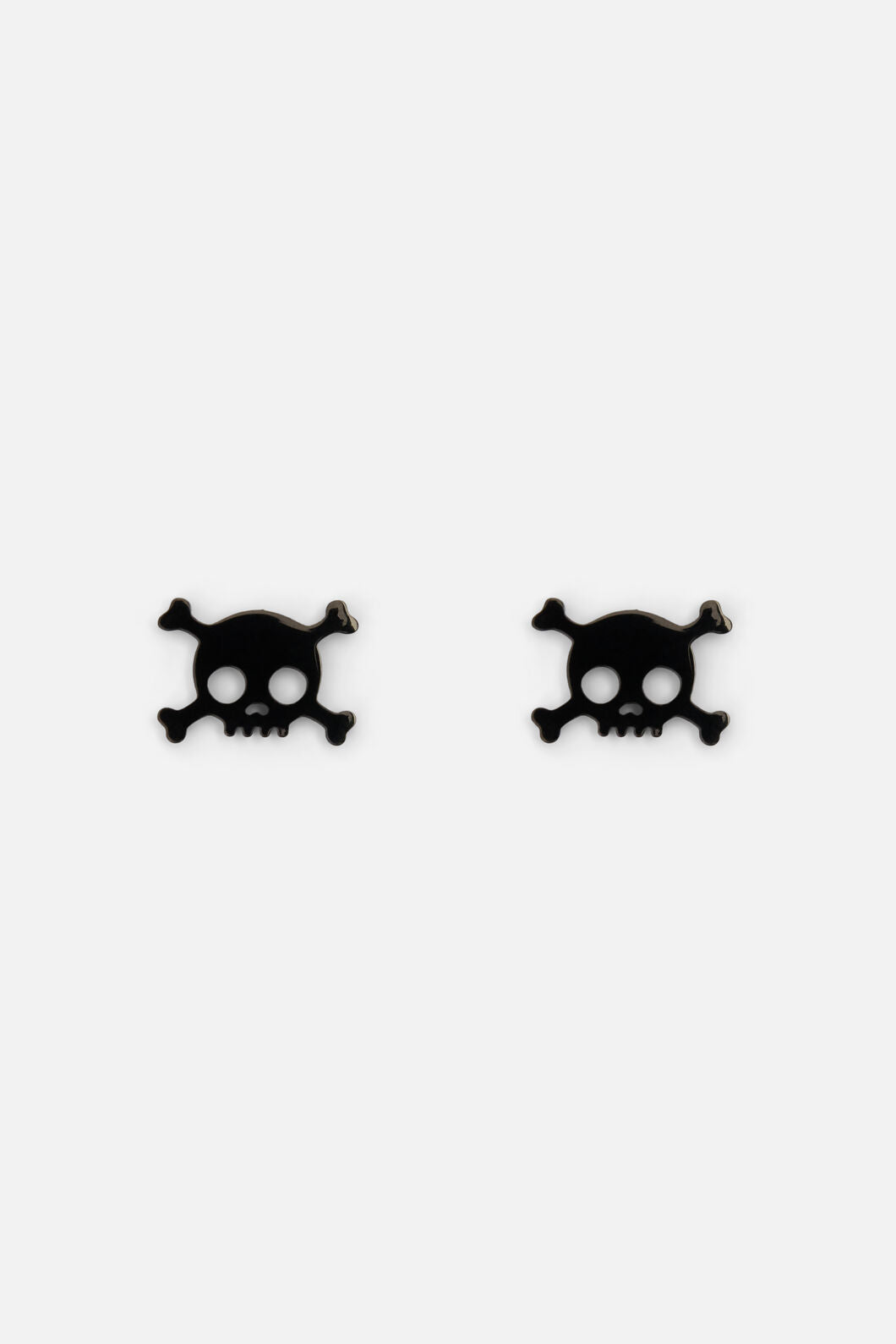 Dangerfield - Pirate Skull Stud Earrings - black