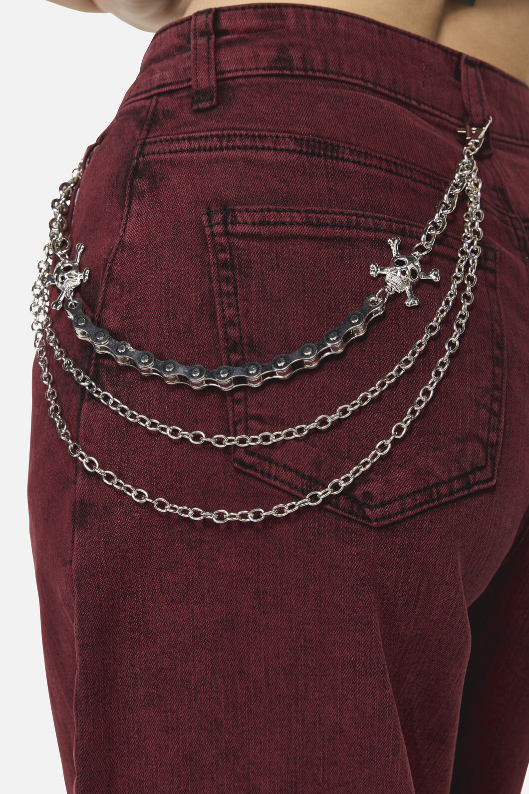 Dangerfield - Pirate Skull Jean Chain - silver