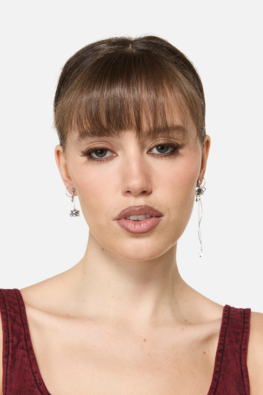 Dangerfield - Galactic Planet Star Earrings - silver