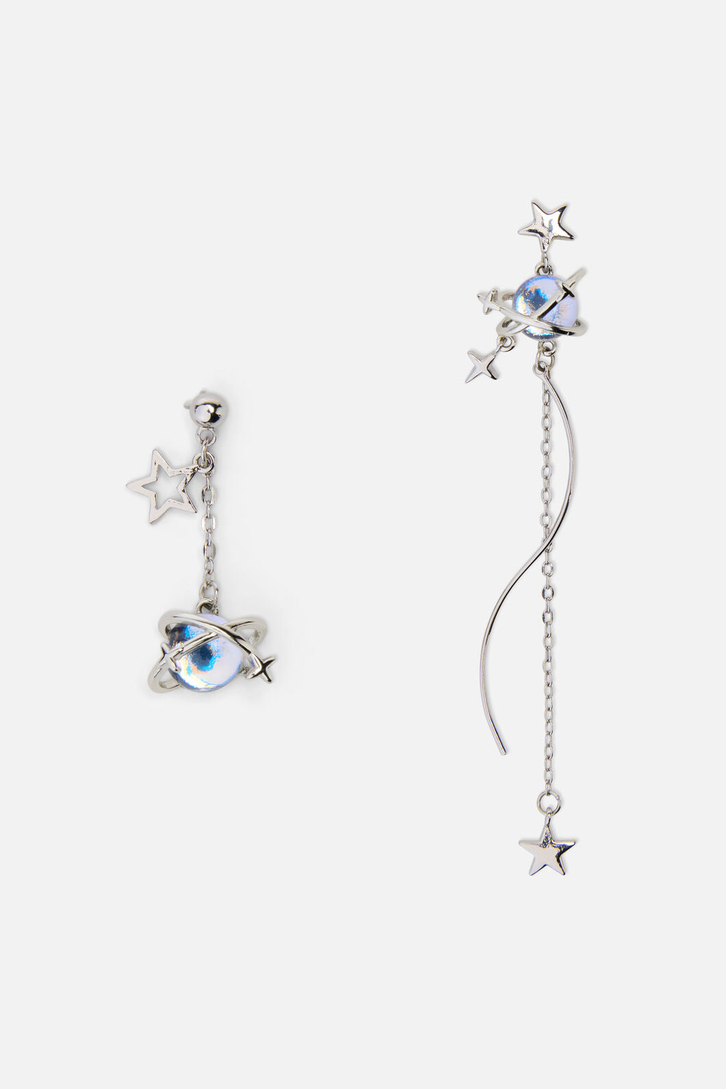 Dangerfield - Galactic Planet Star Earrings - silver