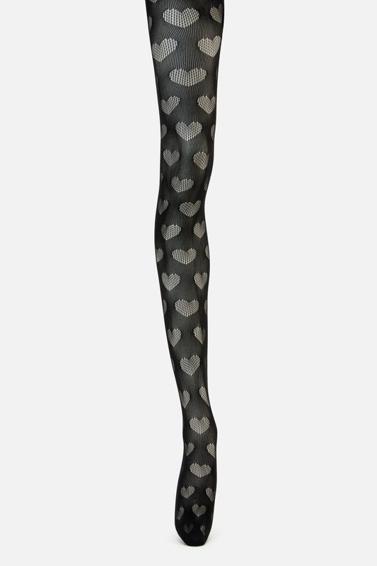 Dangerfield - Heart Mesh Tights - black