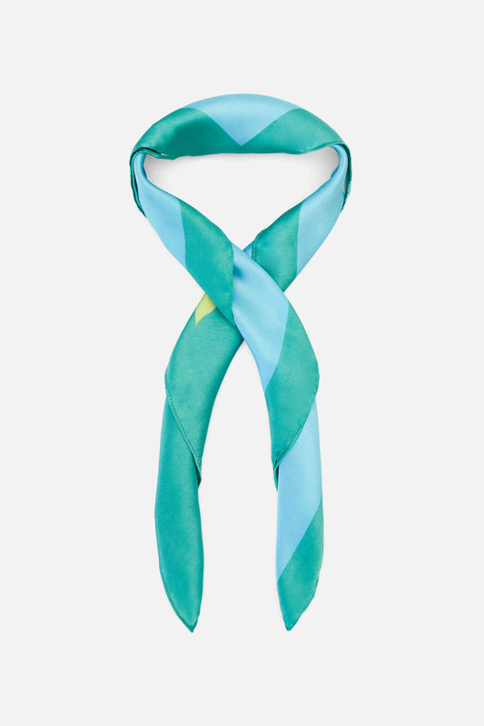 Dangerfield - Puddle Duck Satin Scarf - green