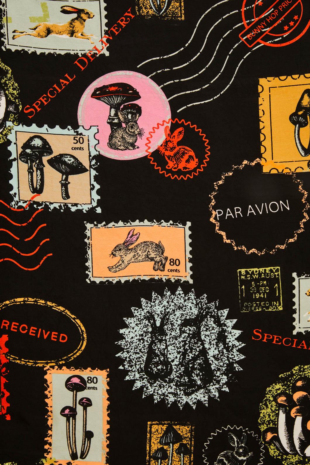 Dangerfield - Old Postal Satin Scarf - black