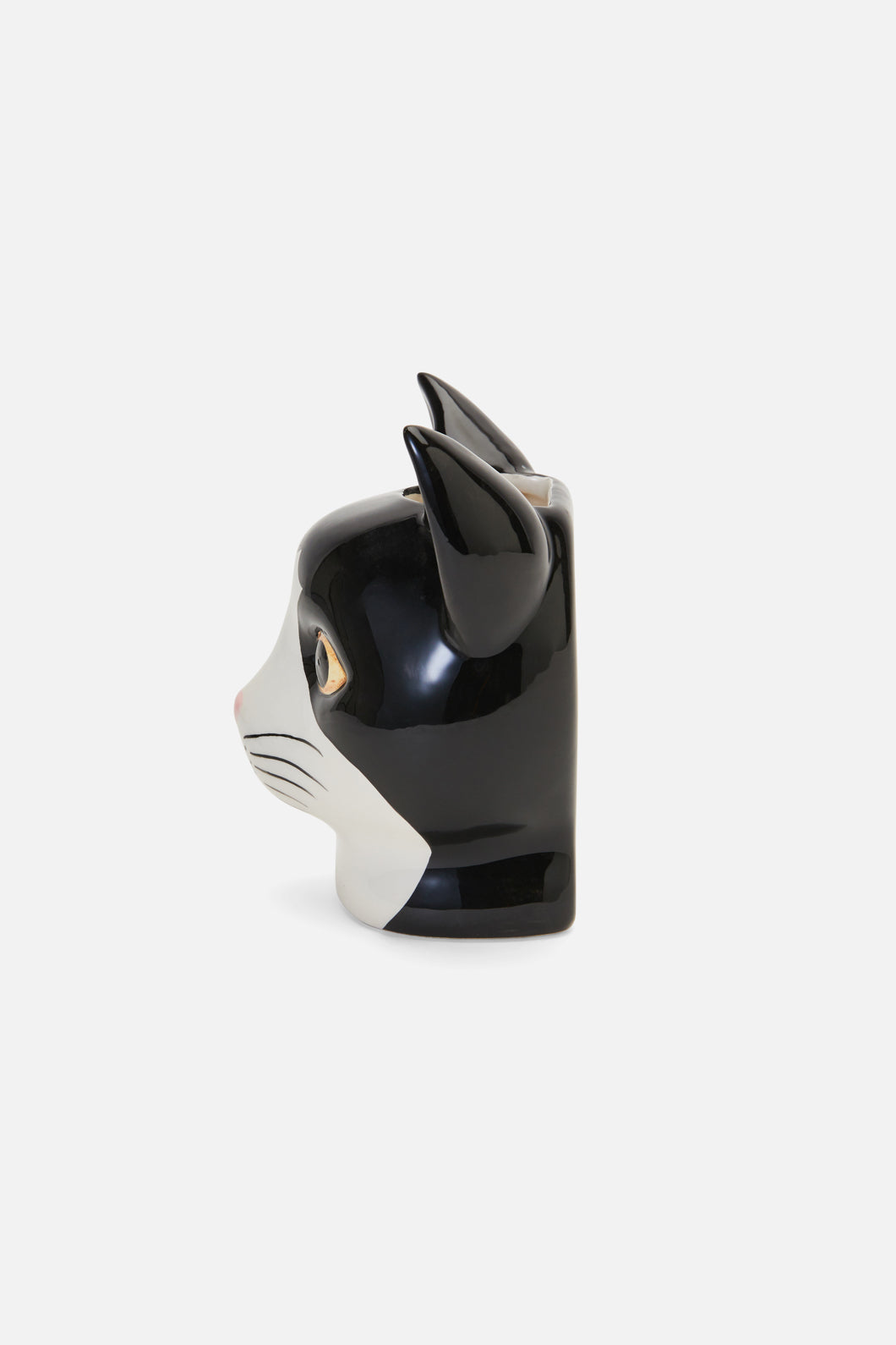 Dangerfield - Cat Vase - black-white