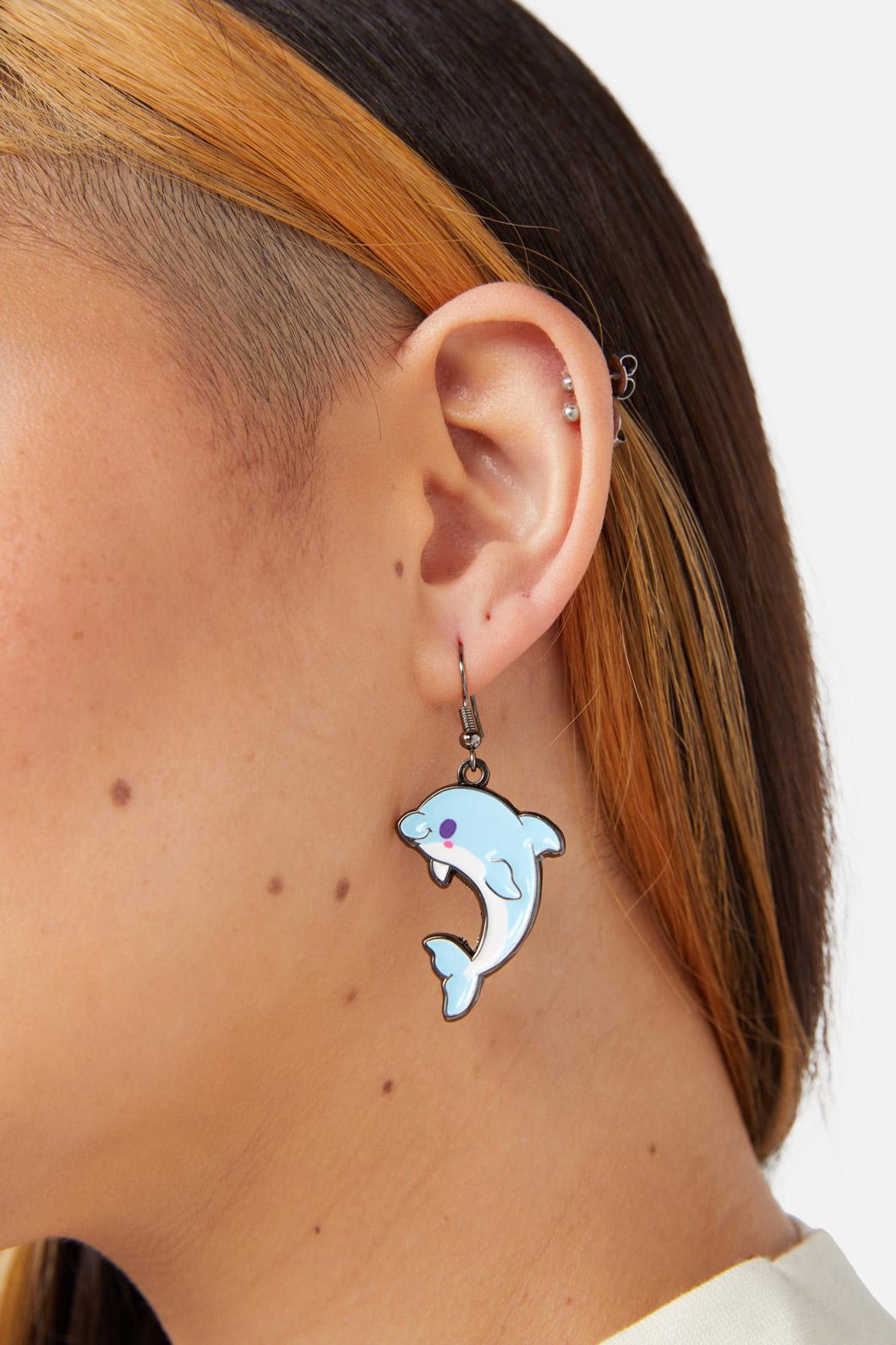 Dangerfield - Dolphin Pod Earring - blue