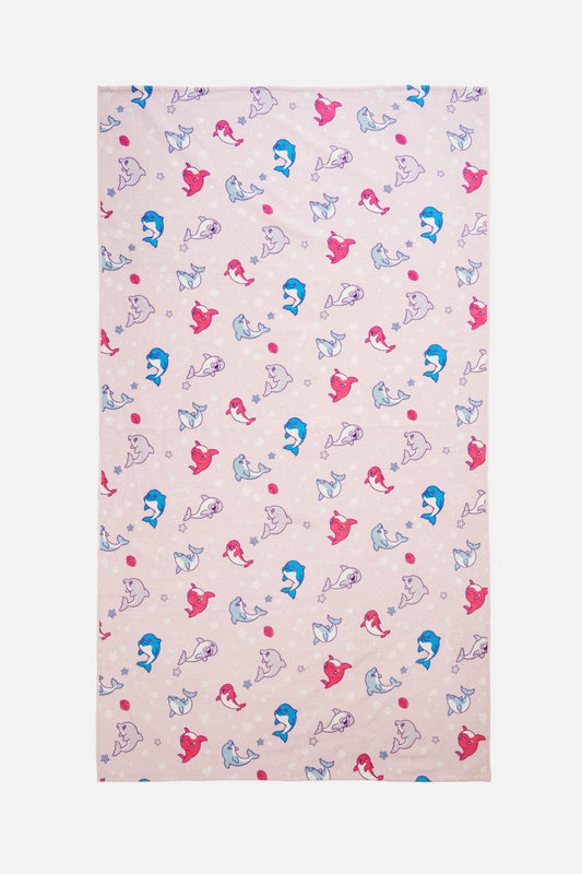 Dangerfield - Dolphin Pod Beach Towel - pink