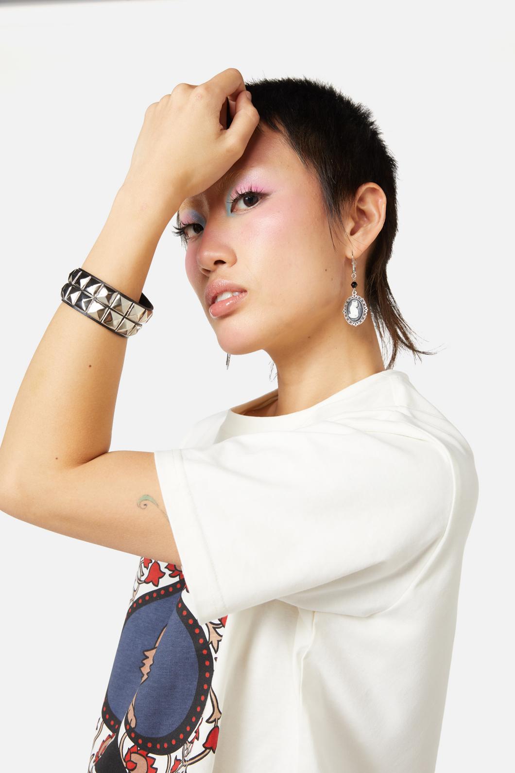Dangerfield - Double Flat Stud Cuff - black