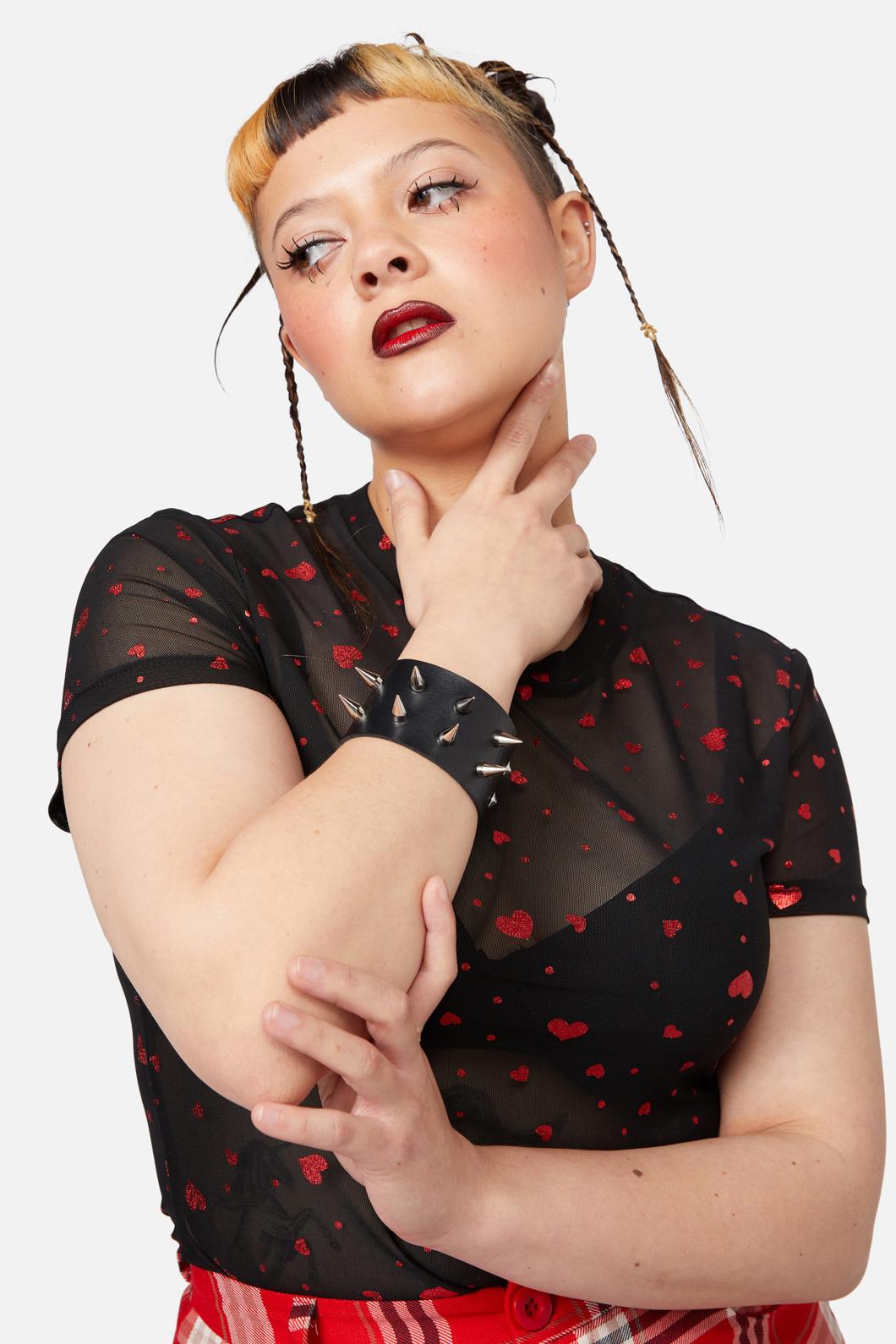 Dangerfield - Double Spike Cuff - black