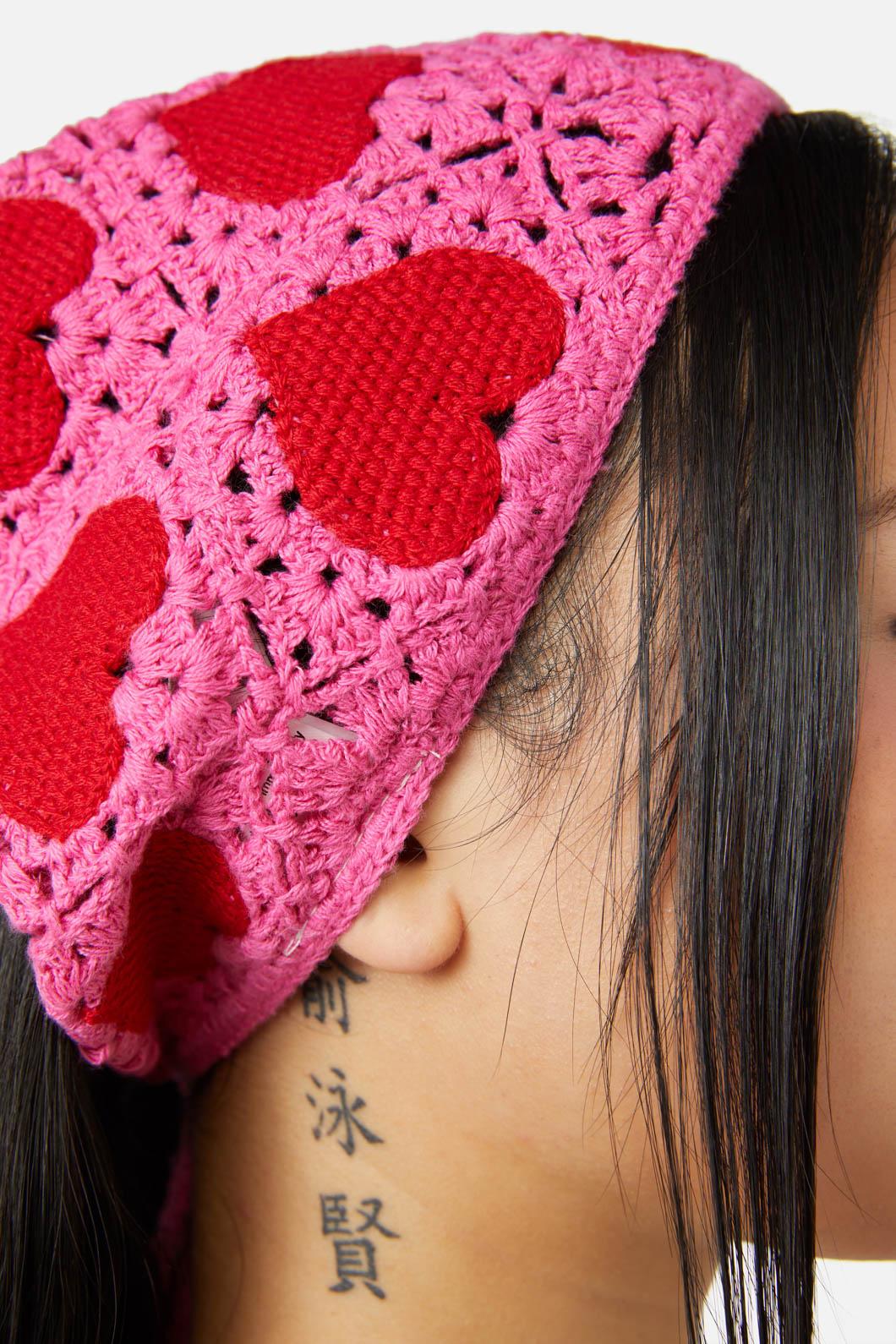 Dangerfield - Hearts Head Scarf - pink