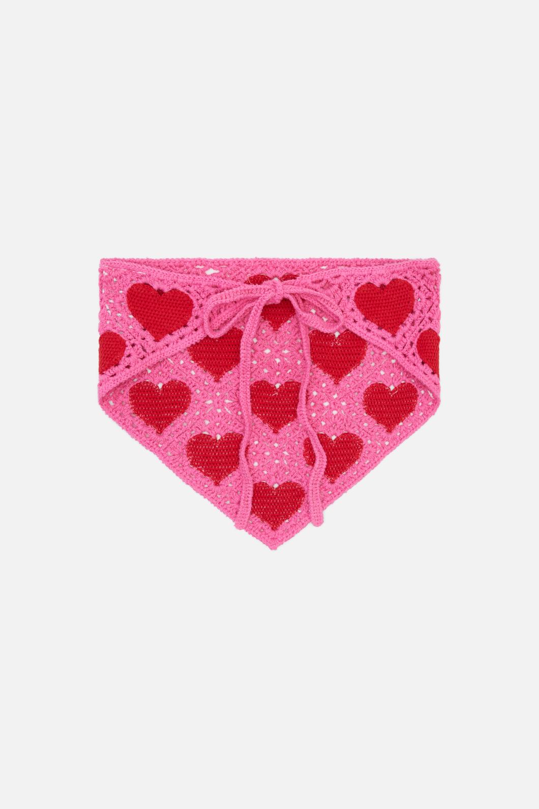 Dangerfield - Hearts Head Scarf - pink